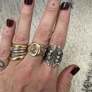 Sterling silver ring.  Corset ring.